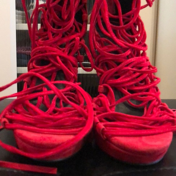 Jeffrey Campbell suede read tie up shoes 👠 - Picture 3 of 8